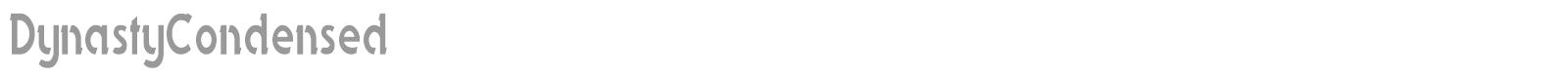DynastyCondensed font preview